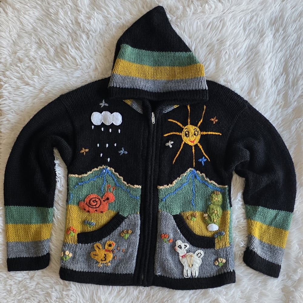BLACK KNITTED CARDIGAN